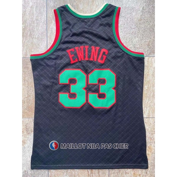 Maillot New York Knicks Patrick Ewing NO 33 Mitchell & Ness 1991-92 Noir